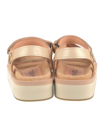 Chanel 2022 Interlocking CC Logo Slingback Sandals