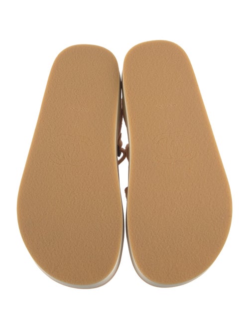 Chanel 2022 Interlocking CC Logo Slingback Sandals