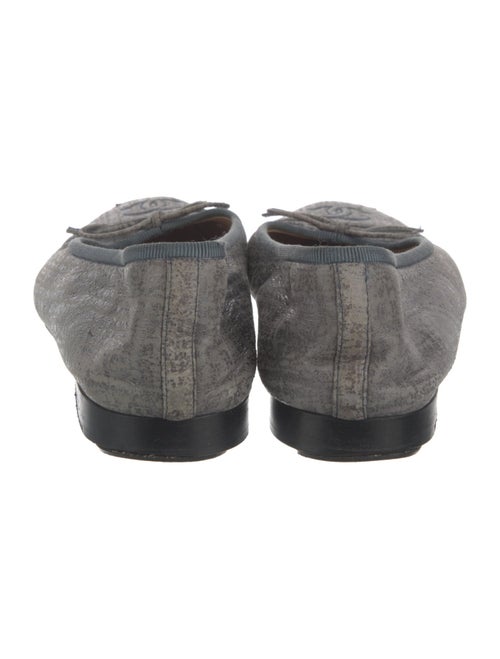 Chanel Interlocking CC Logo Leather Ballet Flats