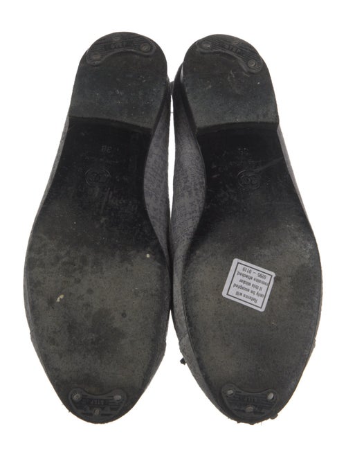 Chanel Interlocking CC Logo Leather Ballet Flats