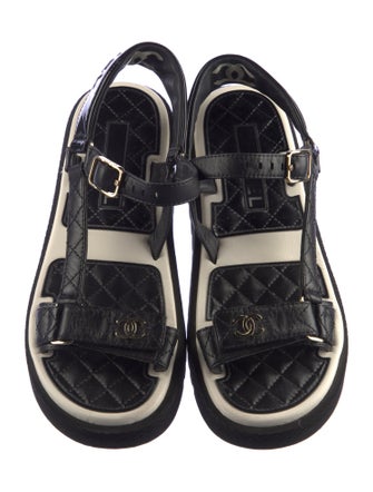 Chanel 2022 Interlocking CC Logo Sandals
