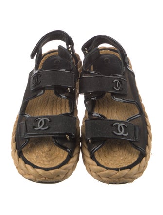 Chanel Interlocking CC Logo Mesh Espadrilles
