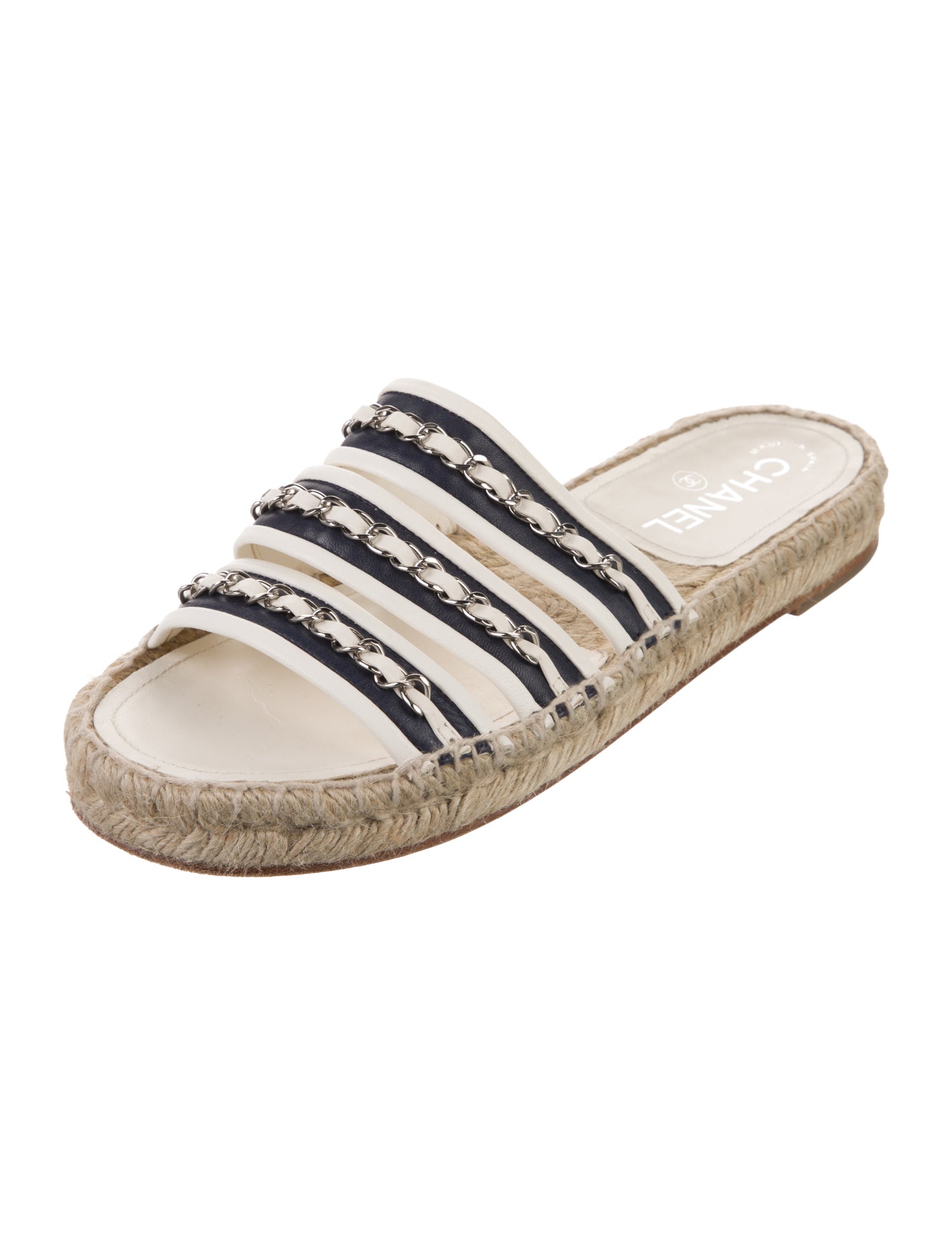 Chanel 2020 Chain-Link Accent Espadrilles