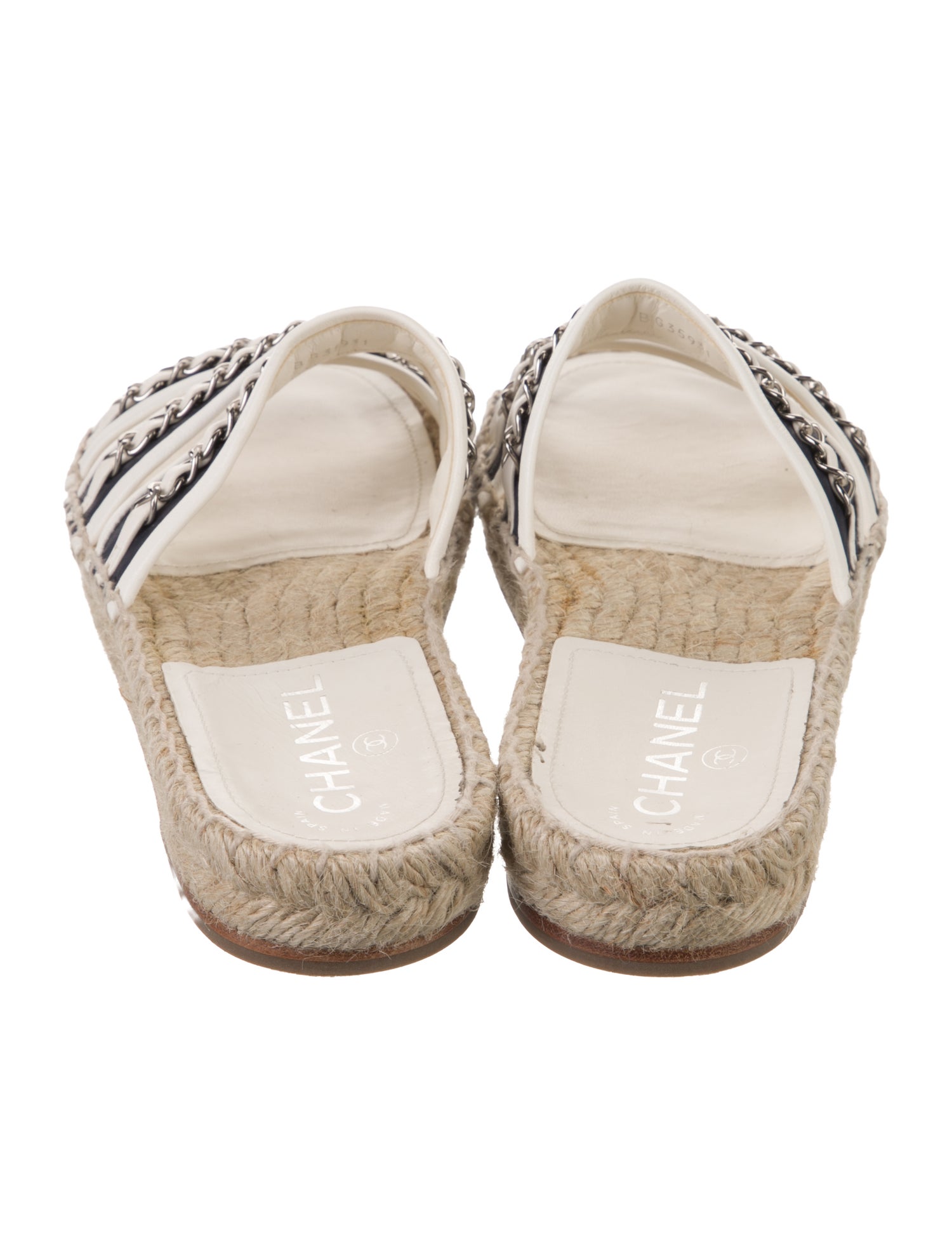 Chanel 2020 Chain-Link Accent Espadrilles