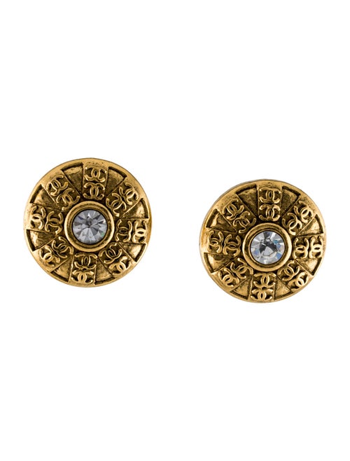 Chanel Vintage Strass Clip-On Earrings