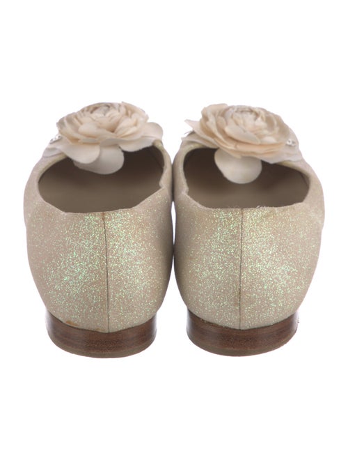 Chanel Interlocking CC Logo Glitter Flats