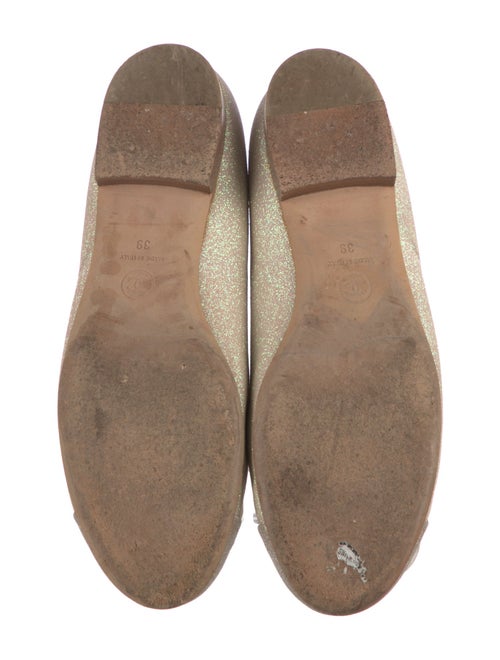 Chanel Interlocking CC Logo Glitter Flats