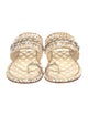 Chanel Interlocking CC Logo Raffia Espadrilles
