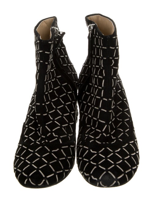 Chanel Interlocking CC Logo Suede Boots