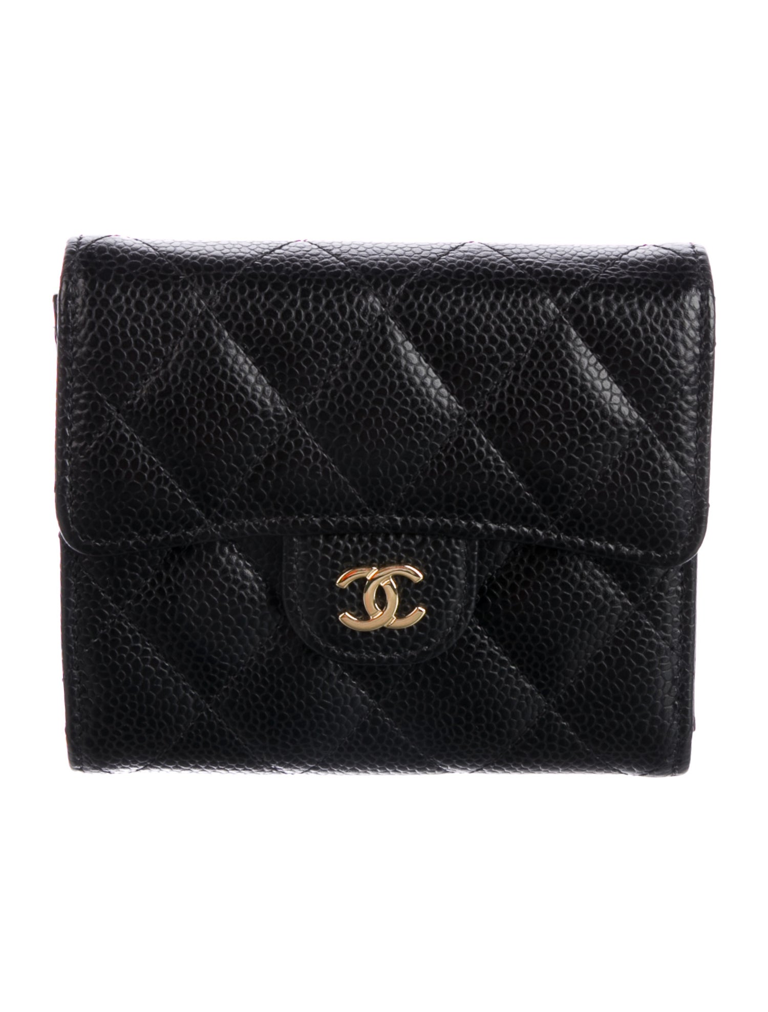 Chanel Interlocking CC Logo Trifold Wallet w/ Tags