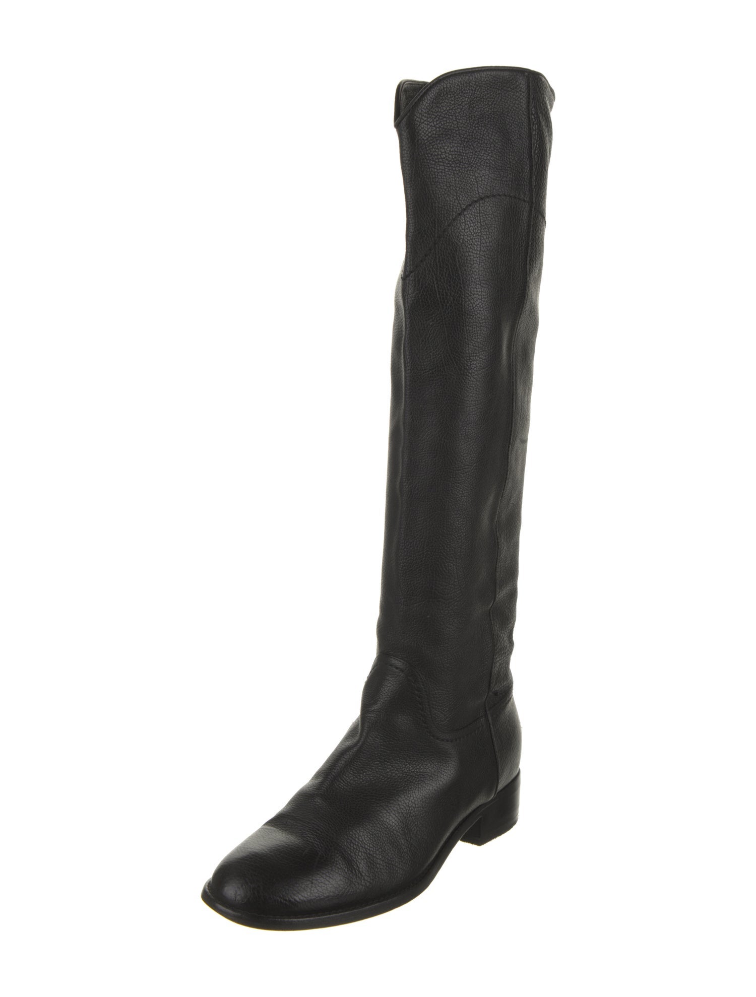 Chanel Interlocking CC Logo Leather Riding Boots