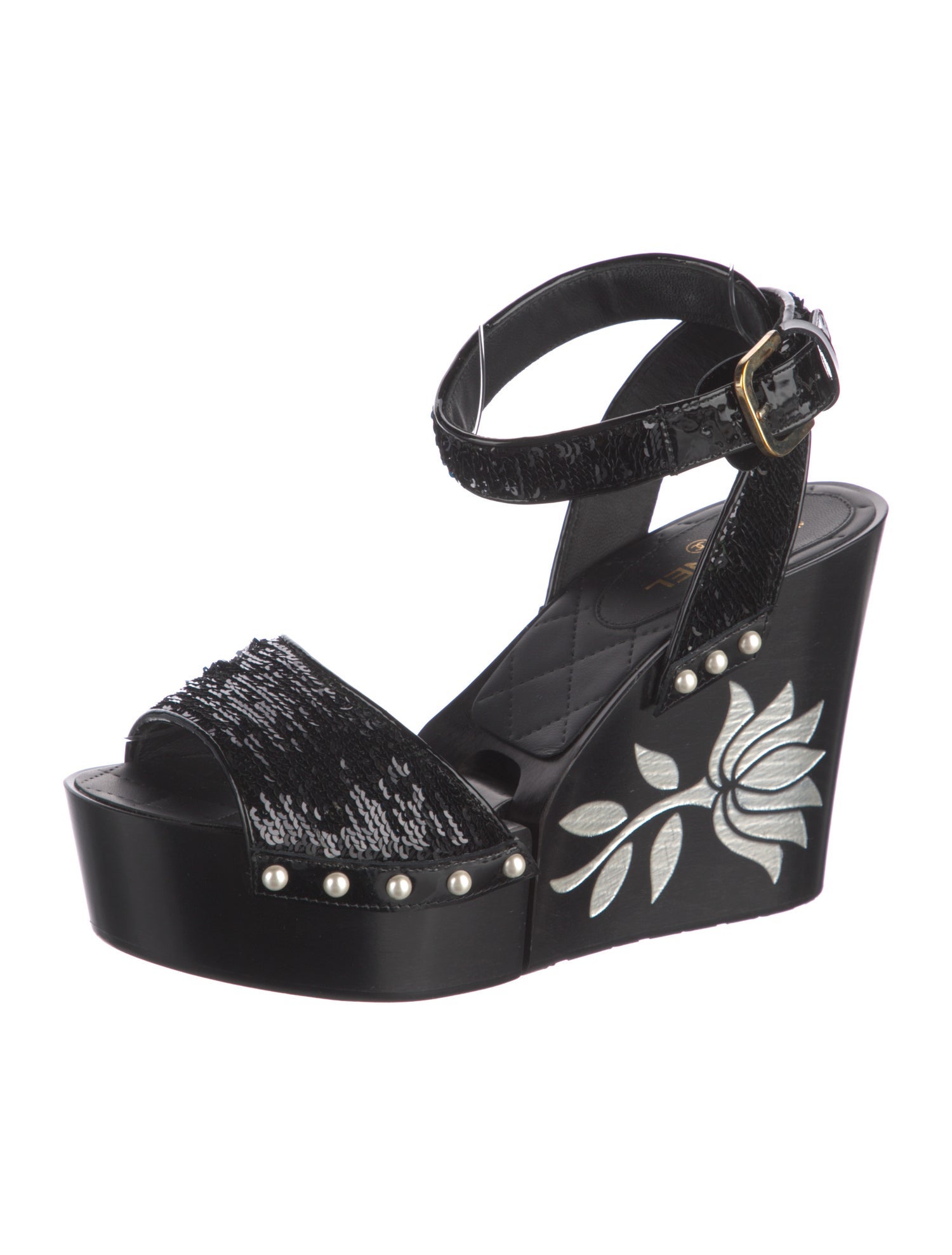 Chanel 2016 Interlocking CC Logo Sandals