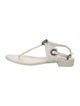 Chanel 2022 Interlocking CC Logo T-Strap Sandals