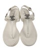 Chanel 2022 Interlocking CC Logo T-Strap Sandals
