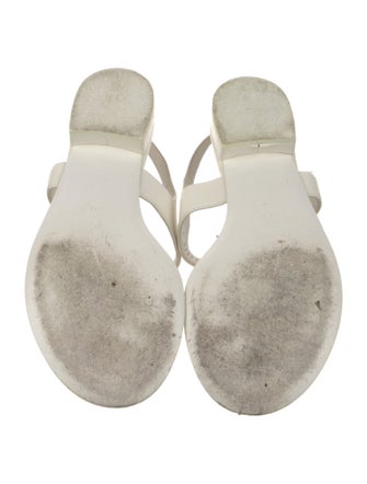 Chanel 2022 Interlocking CC Logo T-Strap Sandals