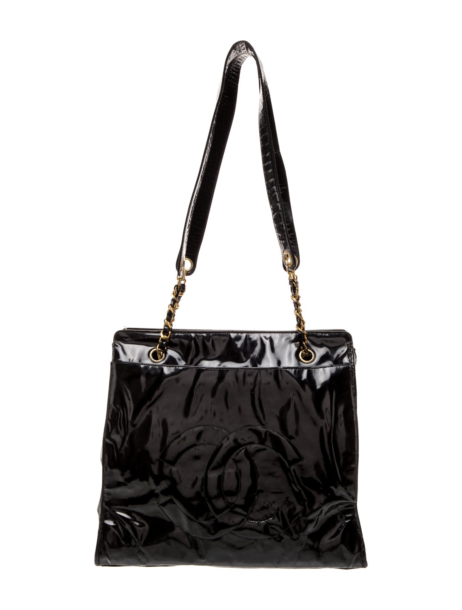 Chanel Vintage Patent CC Tote