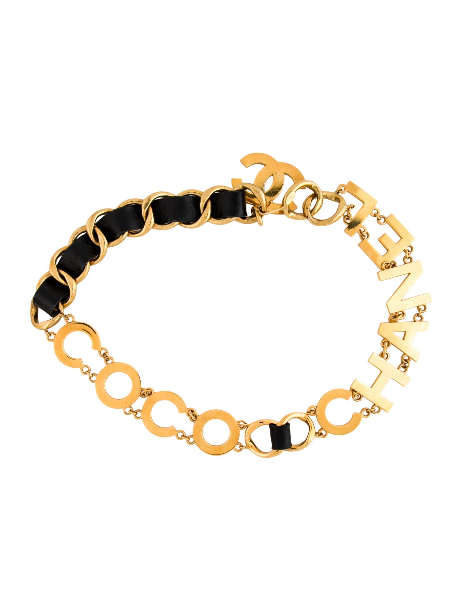 Chanel Vintage Interlocking CC Logo Chain-Link Belt