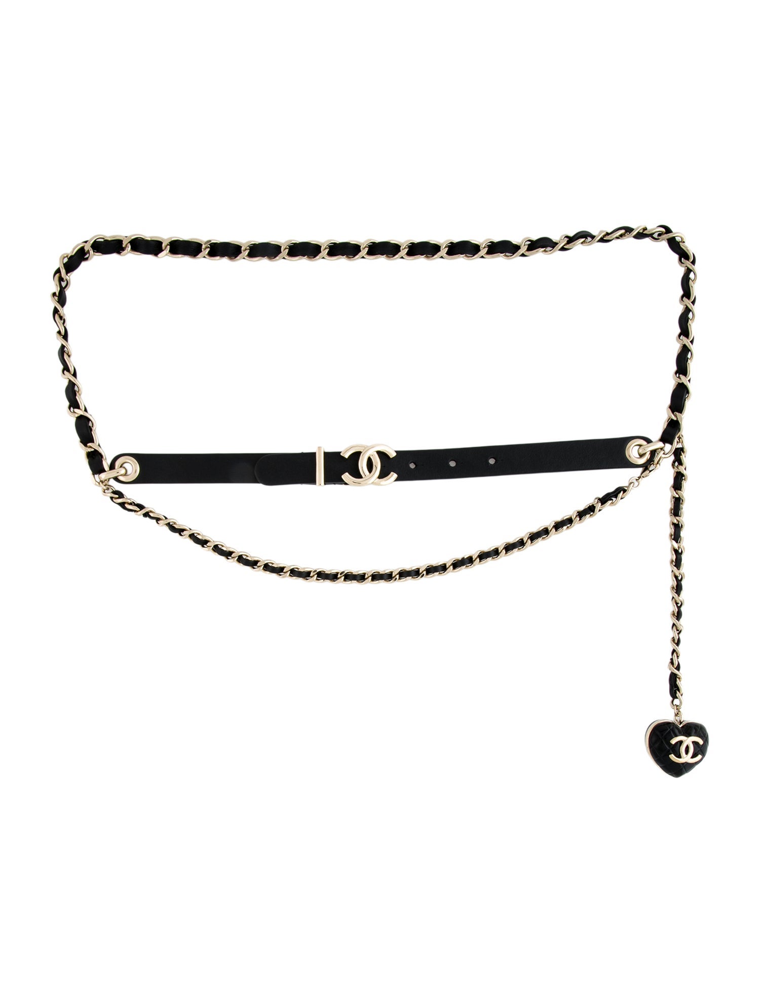 Chanel 2022 Interlocking CC Logo Chain-Link Belt