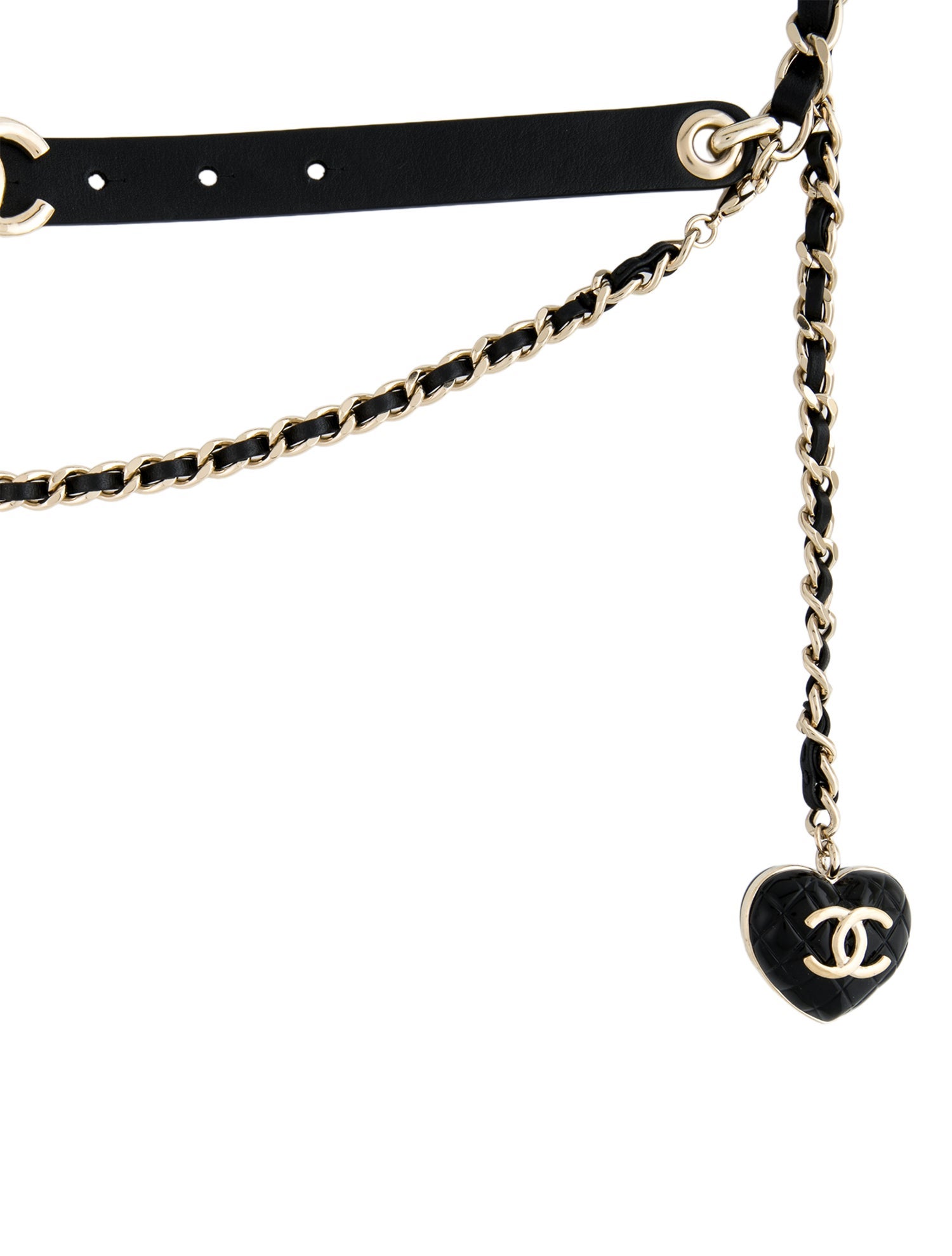 Chanel 2022 Interlocking CC Logo Chain-Link Belt
