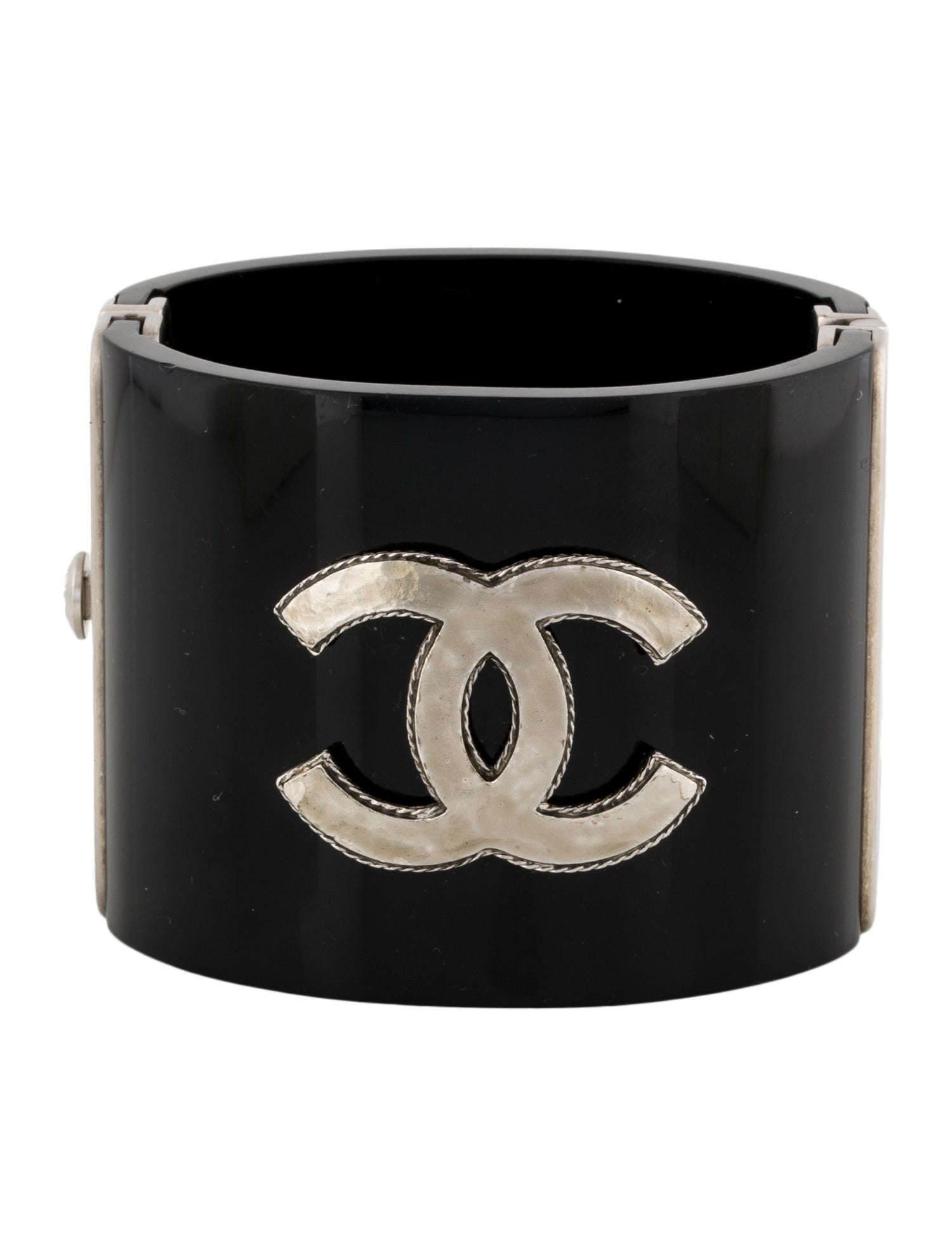Chanel Resin CC Hinged Bangle