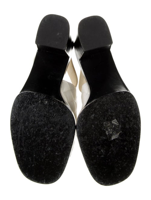 Chanel Interlocking CC Logo Leather Slingback Sandals