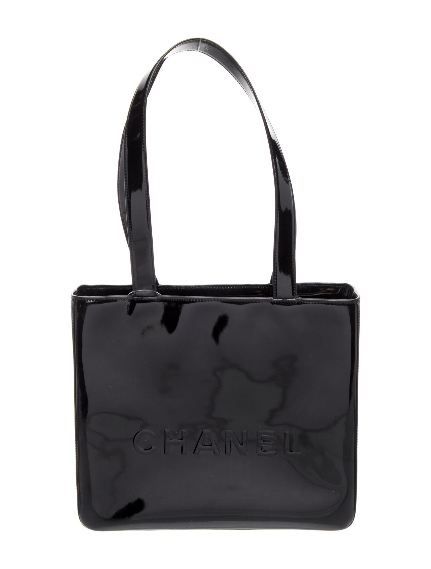 Chanel Patent Logo Tote