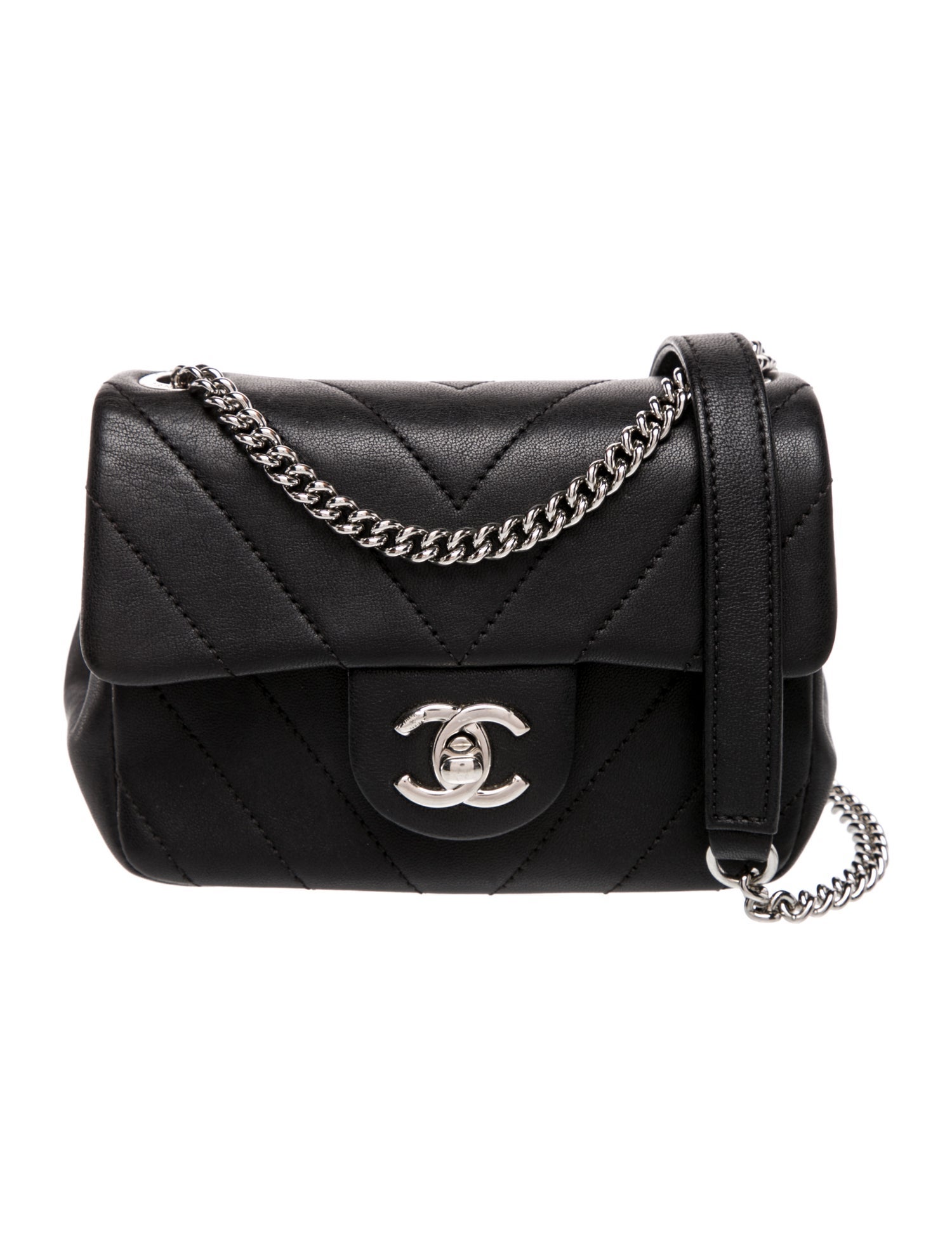 Chanel Mini Chevron Square Flap Bag