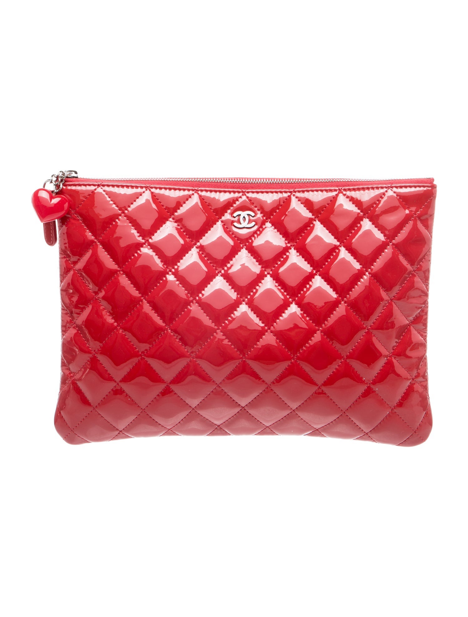 Chanel Patent Valentines Hearts Medium O-Case