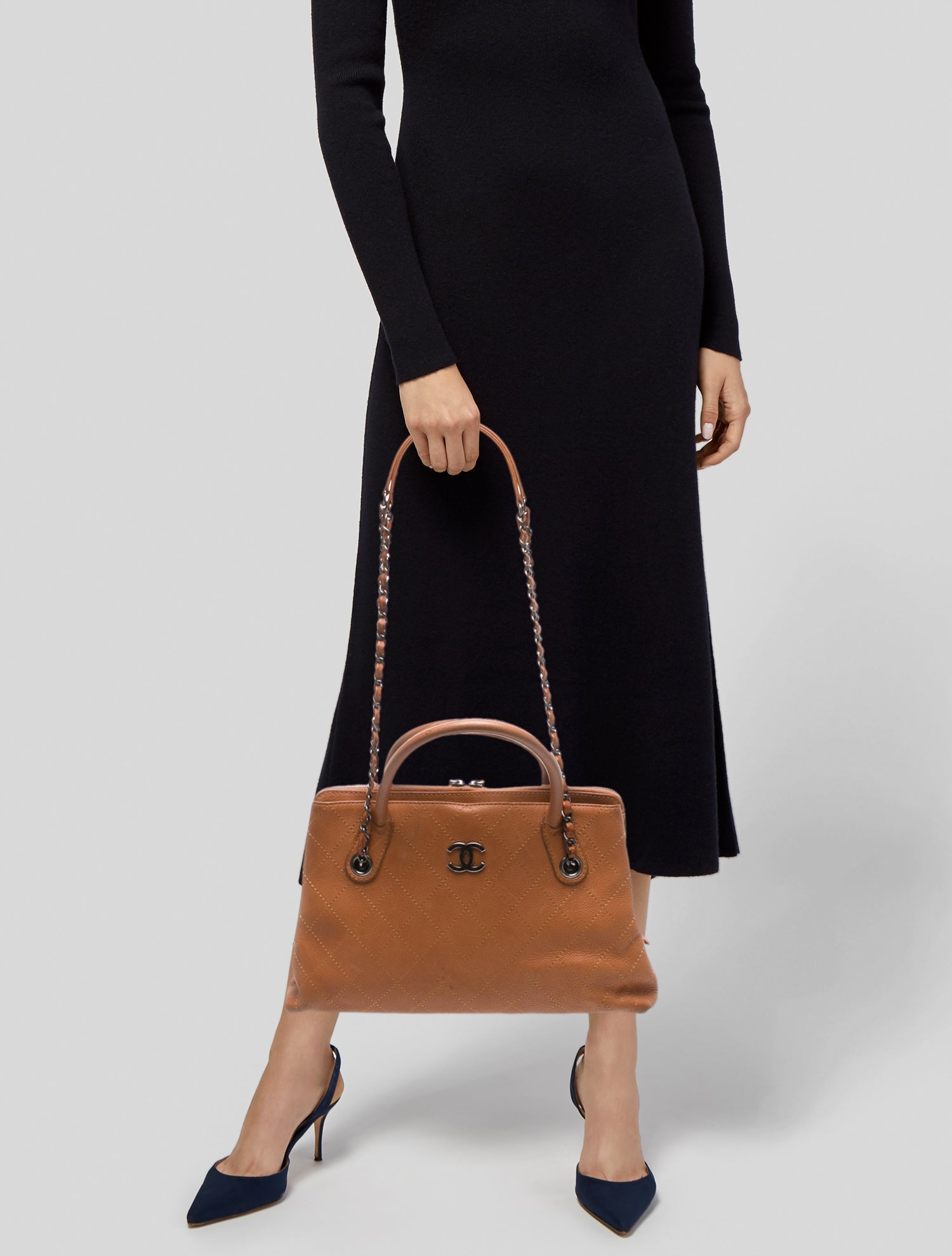 Chanel Grained Vegetal Shopping Tote