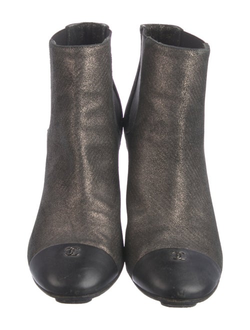 Chanel 2010's Interlocking CC Logo Chelsea Boots