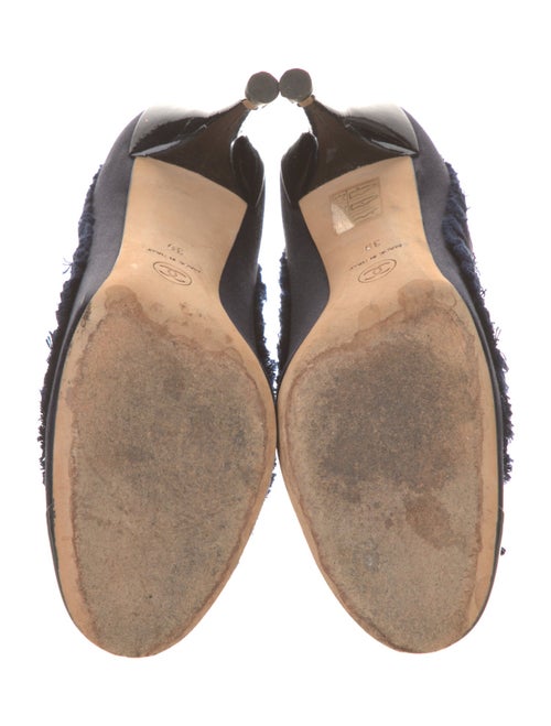 Chanel Interlocking CC Logo Satin Pumps