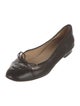 Chanel Interlocking CC Logo Leather Ballet Flats
