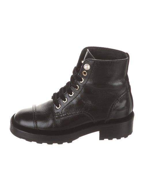 Chanel 2021 Interlocking CC Logo Combat Boots