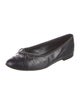 Chanel Interlocking CC Logo Leather Ballet Flats