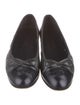 Chanel Interlocking CC Logo Leather Ballet Flats