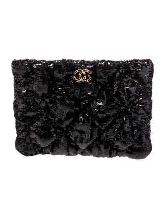 Chanel Large Sequin Quilt 19 O-Case