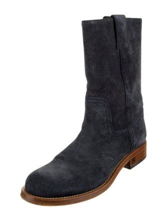 Chanel 2009 Interlocking CC Logo Moto Boots