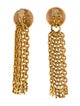 Chanel Vintage 'CHANEL' CC Tassel Clip-On Earrings