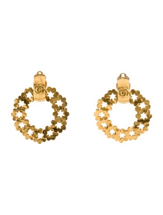 Chanel Vintage CC Knocker Clip-On Earrings