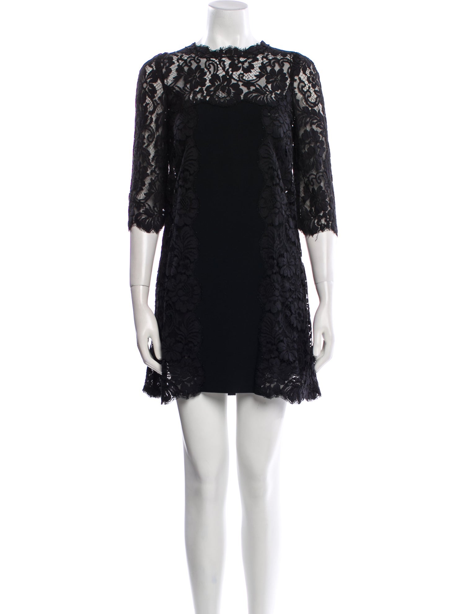 Dolce & Gabbana Lace Pattern Mini Dress