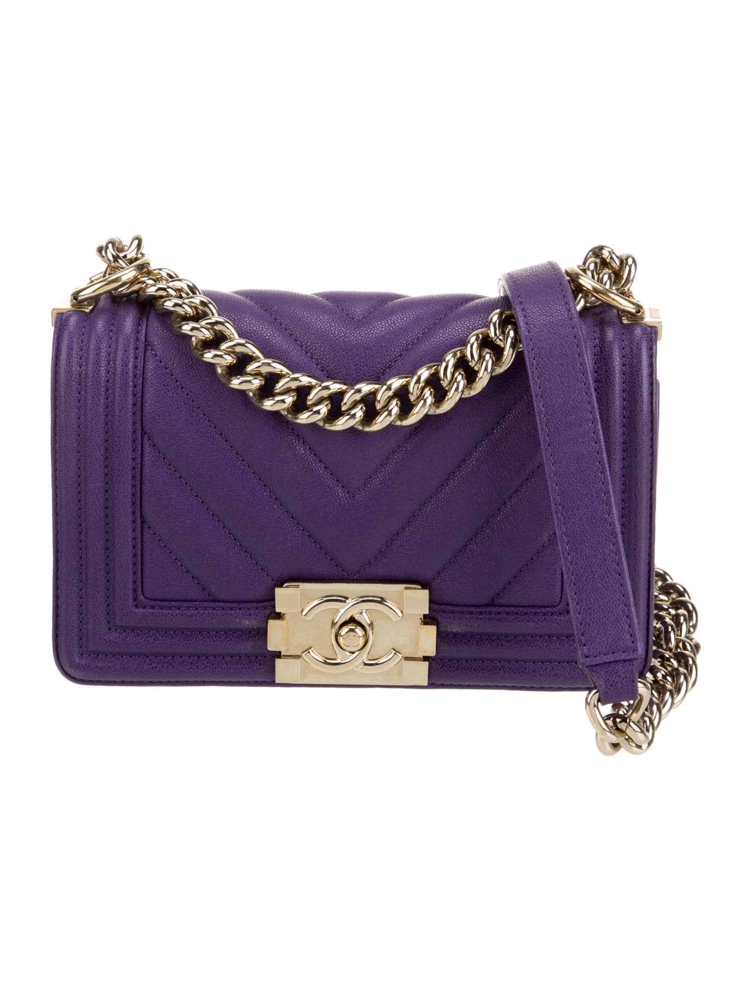 Chanel Small Chevron Boy Bag