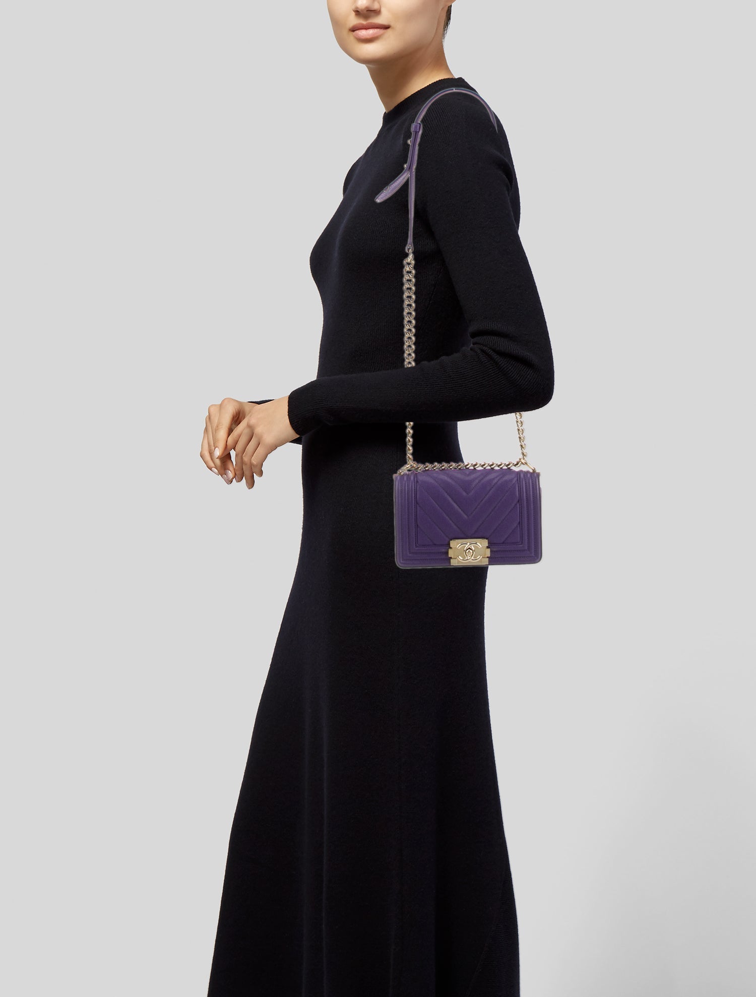 Chanel Small Chevron Boy Bag