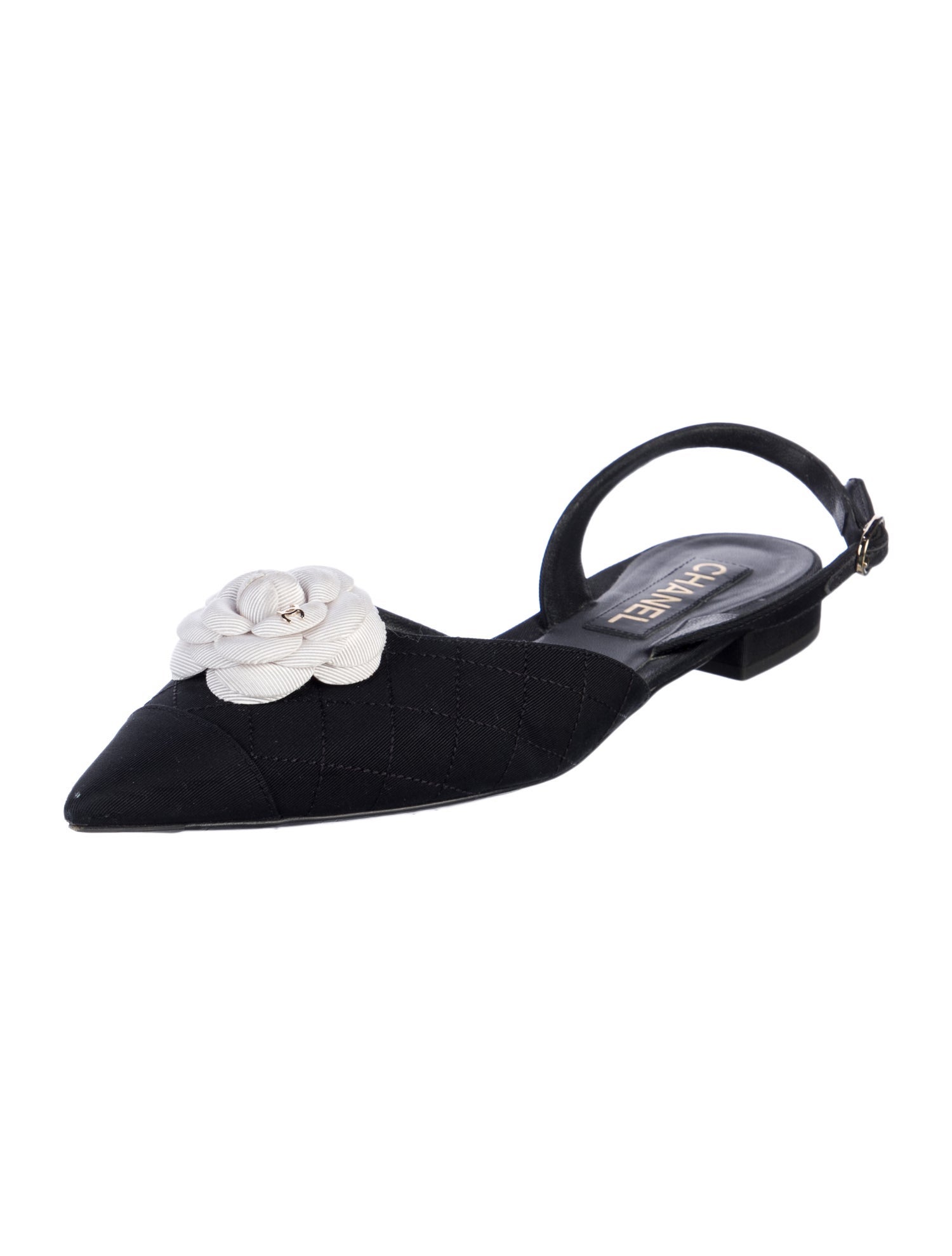 Chanel 2021 Interlocking CC Logo Slingback Flats