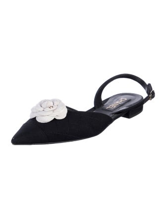 Chanel 2021 Interlocking CC Logo Slingback Flats