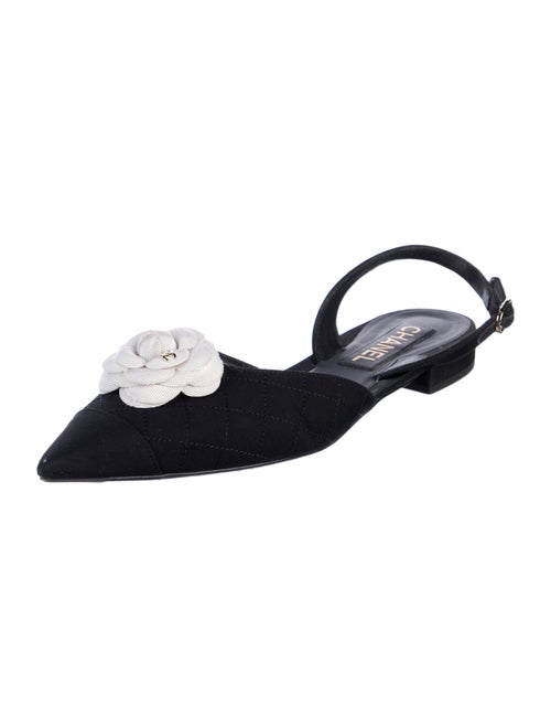 Chanel 2021 Interlocking CC Logo Slingback Flats
