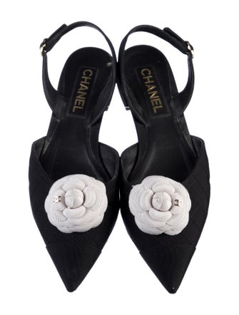 Chanel 2021 Interlocking CC Logo Slingback Flats