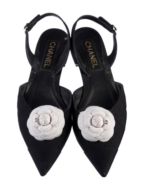 Chanel 2021 Interlocking CC Logo Slingback Flats