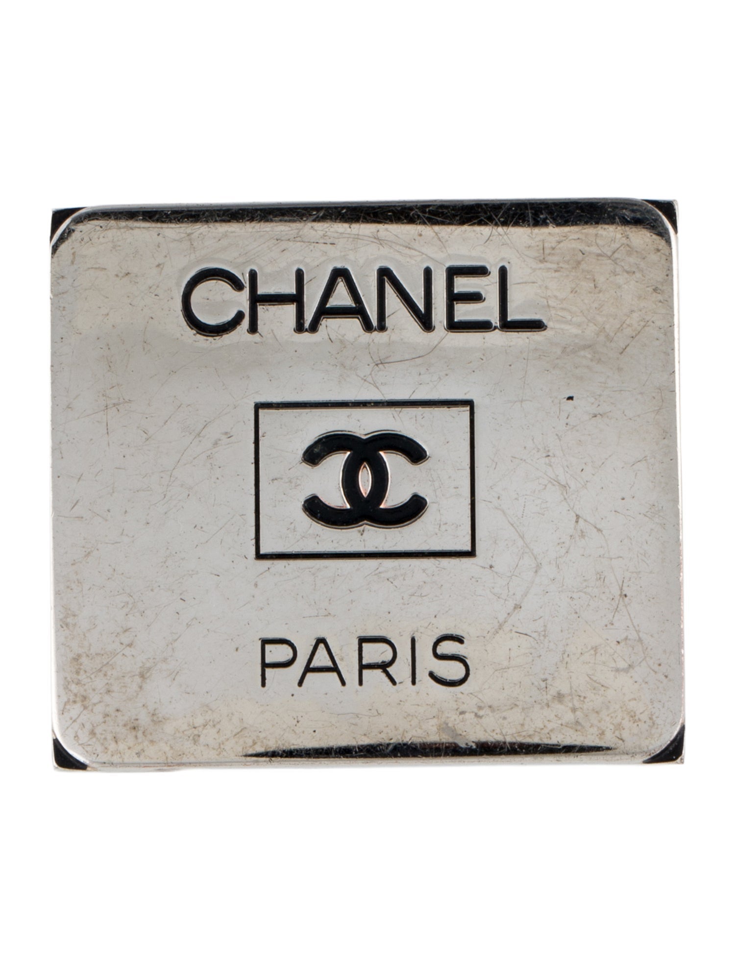 Chanel Vintage CC Square Brooch