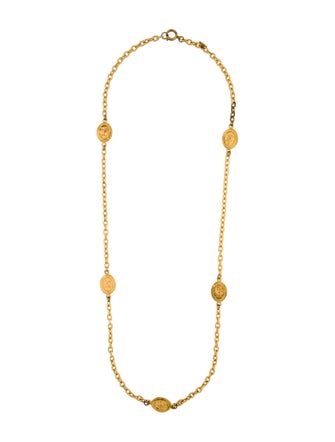 Chanel Vintage CC Station Necklace