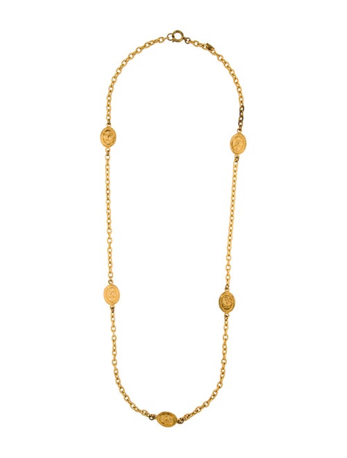 Chanel Vintage CC Station Necklace